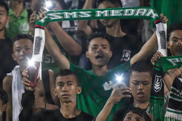 Ilustrasi suporter PSMS Medan. Foto: Instagram/@official_psmsmedan