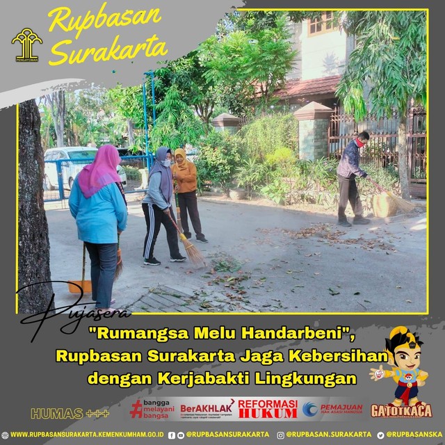 Bersih bersih lingkungan Kantor Rupbasan surakarta