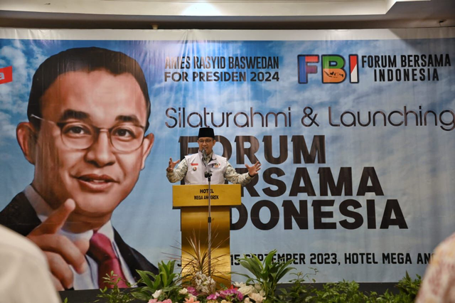 Anies Baswedan dalam Silaturahmi dan Launching Forum Bersama Indonesia. Foto: Dok. Istimewa