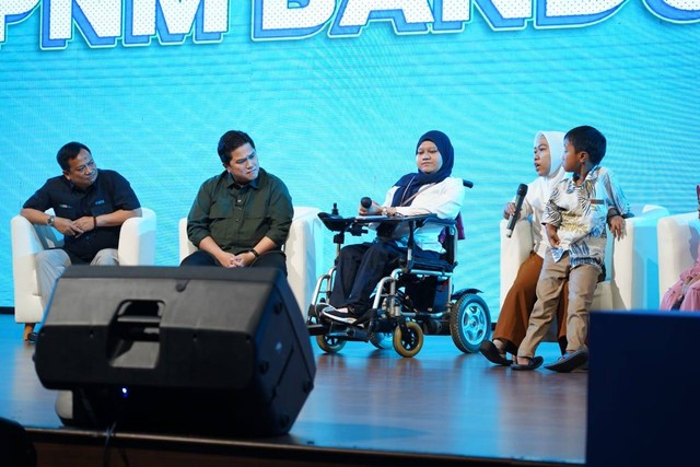 Menteri BUMN Erick Thohir saat hadir di acara PNM. Foto: Dok. PNM