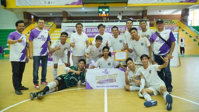 SMKN 1 Balikpapan meraih tiket final turnamen futsal AXIS Nation Cup 2023. Foto: Dok. XL Axiata