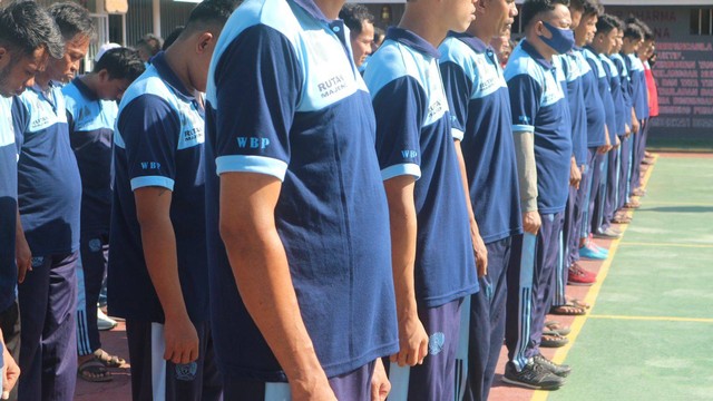 Rapinya Barisan WBP Rutan Majene Pada Upacara Bendera, Sumber : Humas Rutan Majene