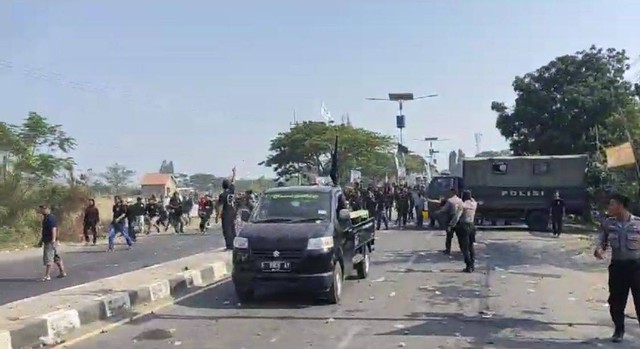 Tangkapan layar saat bentrokan terjadi. Dok: Ist
