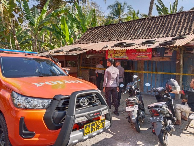 Warung bakso di Kulon Progo kemalingan, sembilan tabung gas digasak maling.  Foto: Dok Polres Kulon Progo