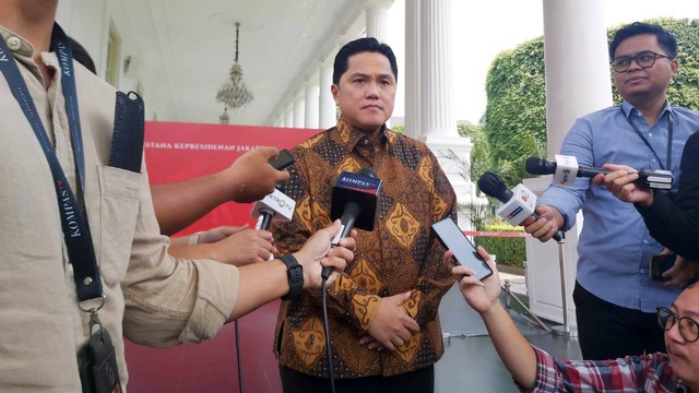 Ketua PSSI Erick Thohir di Istana Kepresidenan Jakarta. Foto: Nadia Riso/kumparan
