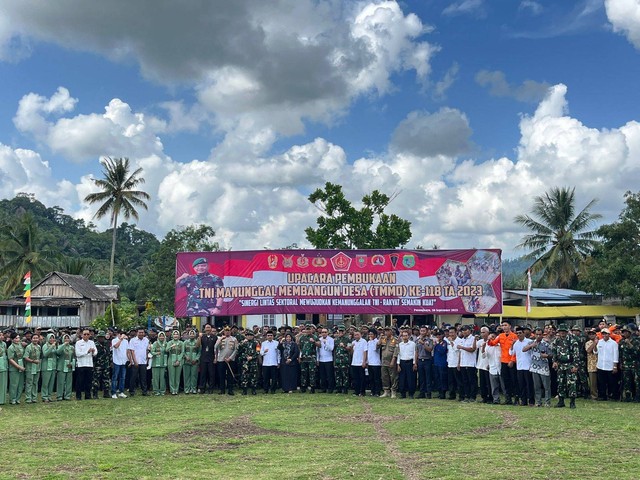 Sinergitas Lintas Sektoral, Kepala Rutan Pasangkayu Hadiri Pembukaan TNI Manunggal Membangun Desa ke-118. Foto: Rutan Pasangkayu/dok (21/09)