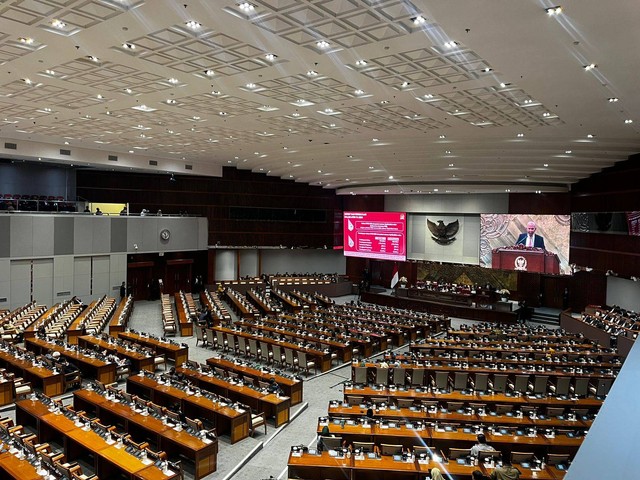 Rapat paripurna DPR RI ke-6 masa persidangan I tahun sidang 2023-2024, Kamis (21/9/2023). Foto: Haya Syahira/kumparan