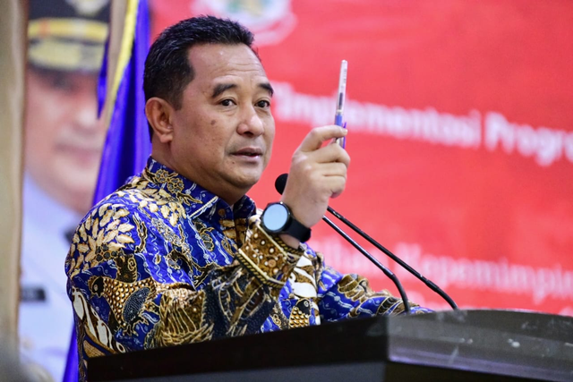 PJ Gubernur Sulawesi Selatan Bahtiar Baharuddin dalam Diklat BPSDM Sulsel di Kampus BPSDM Sulsel, Kamis (21/9/2023). Foto: Dok. Istimewa