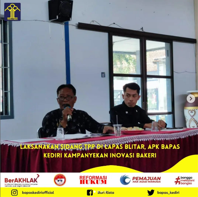 APK Bapas Kediri Kampanyekan Inovasi BAKERI Laksanakan Sidang TPP di Lapas Blitar (Foto:HumasBapasKediri)