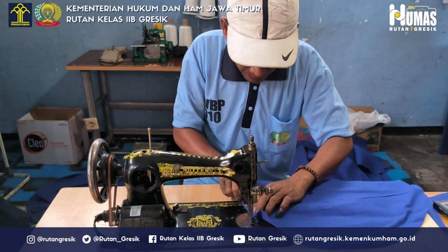 Program Pembinaan Menjahit di Rutan Gresik Mengasah Keterampilan WBP