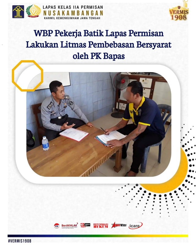 WBP Pekerja Batik Lapas Permisan Lakukan Litmas Pembebasan Bersyarat