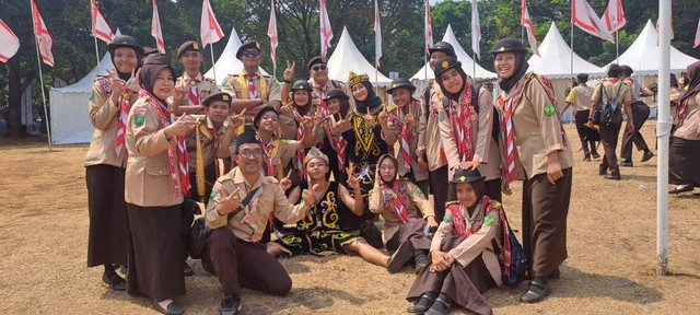 Kontingen Asal Kabupaten Sintang di Jambore Pertinas SBH 2023. Foto: Dok. Hi!Pontianak