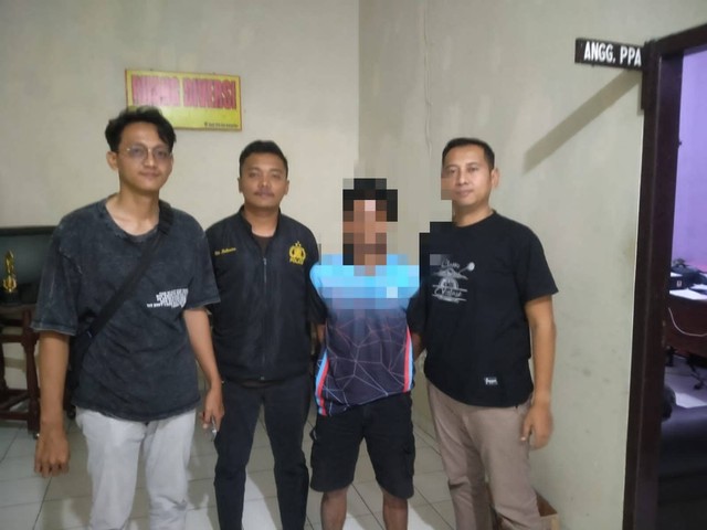 Pelaku yang diamankan. | Foto: Dok Polres Lampung Timur