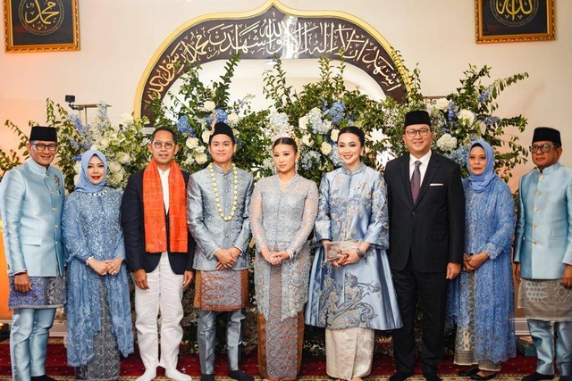Momen pernikahan Anneesha Atheera Uno dan Panji Bagas Dwiprakoso digelar di Masjid Al Hikmah New York, Amerika Serikat pada Sabtu (23/9/2023). Foto: Dok. Istimewa