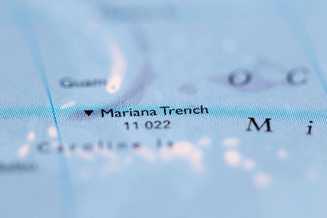Lokasi Palung Mariana di Peta. Foto: Shutterstock