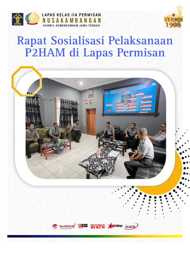 Rapat Sosialisasi Pelaksanaan P2HAM di Lapas Permisan