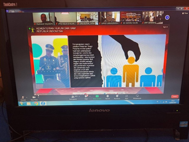 Kepala Rupbasan Mojokerto Ikuti Upacara Pelantikan Pimpinan Tinggi Pratama Kemenkumham (Foto:HumasRupMoker)