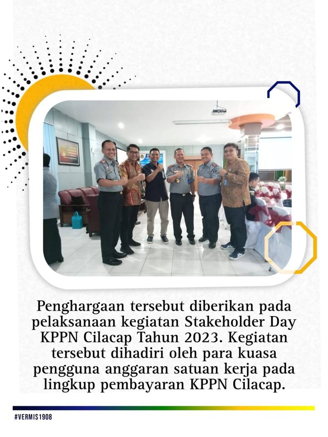 Penghargaan Atas Kinerja Pelaksanaan Anggaran Semester I Tahun Anggaran 2023