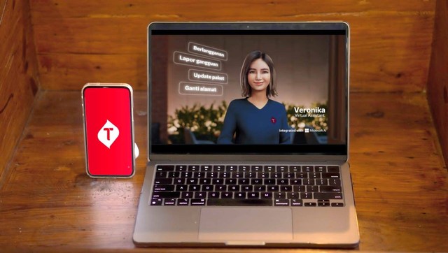 Asisten virtual Telkomsel, Veronika, kini terintegrasi dengan Microsoft Azure OpenAI Service. Foto: Telkomsel