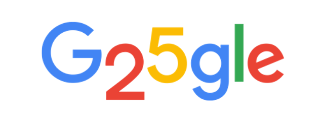 Google Doodle hari ini rayakan ulang tahun ke-25 Google. Foto: Google