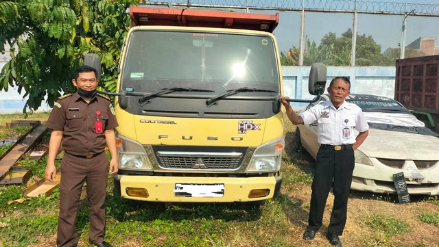 Rupbasan Mojokerto Terima Truk dan Sepeda Motor Laka Lantas Kuatkan Sinergitas (Foto:HumasRupMoker)