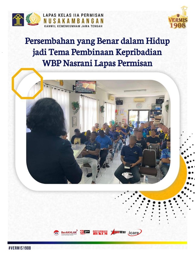 Persembahan Yang Benar Dalam Hidup Jadi Tema Pembinaan Kepribadian Wbp Nasrani Kumparan Com