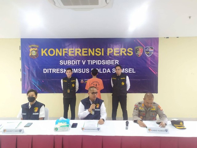 Suasana saat pres rilis di Polda Sumsel, Foto : Istimewa