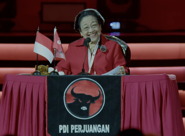 Ketua Umum PDI-Perjuangan Megawati dalam Rapat Kerja Nasional IV PDI Perjuangan, di JIExpo Kemayoran, Jakarta, Jumat (29/9/2023). Dok YouTube/PDI Perjuangan