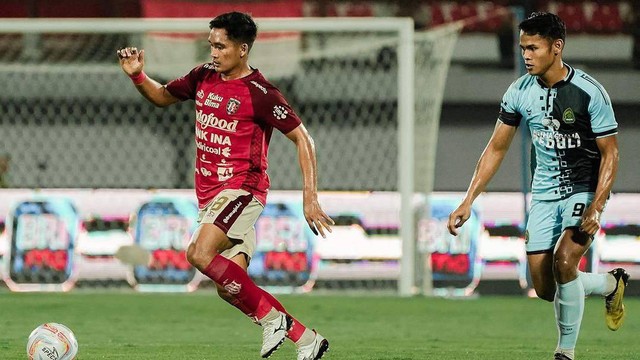 Pertandingan Liga 1 2023/24 antara Bali United vs Persikabo 1973 di Stadion Kapten I Wayan Dipta, Gianyar, Jumat (29/9). Foto: Instagram/@baliunitedfc