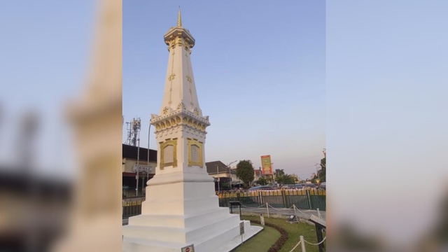 Tugu Pal Putih yang dikelilingi pagar baru. Foto: istimewa