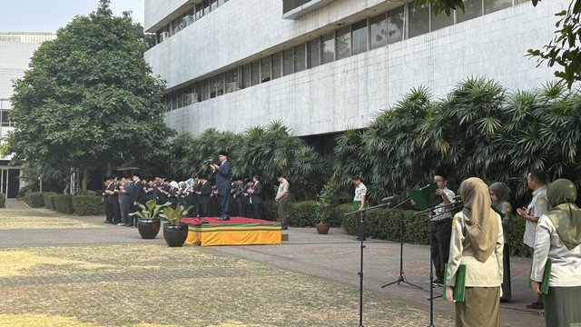 Upacara Kesaktian Pancasila di Kementan, Jakarta, Senin (2/10/2023). Foto: Hedi/kumparan
