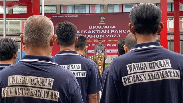 Lapas Narkotika Samarinda Kobarkan Semangat Nasionalisme dengan Menggelar Upacara Kesaktian Pancasila. Dok Humas LPN