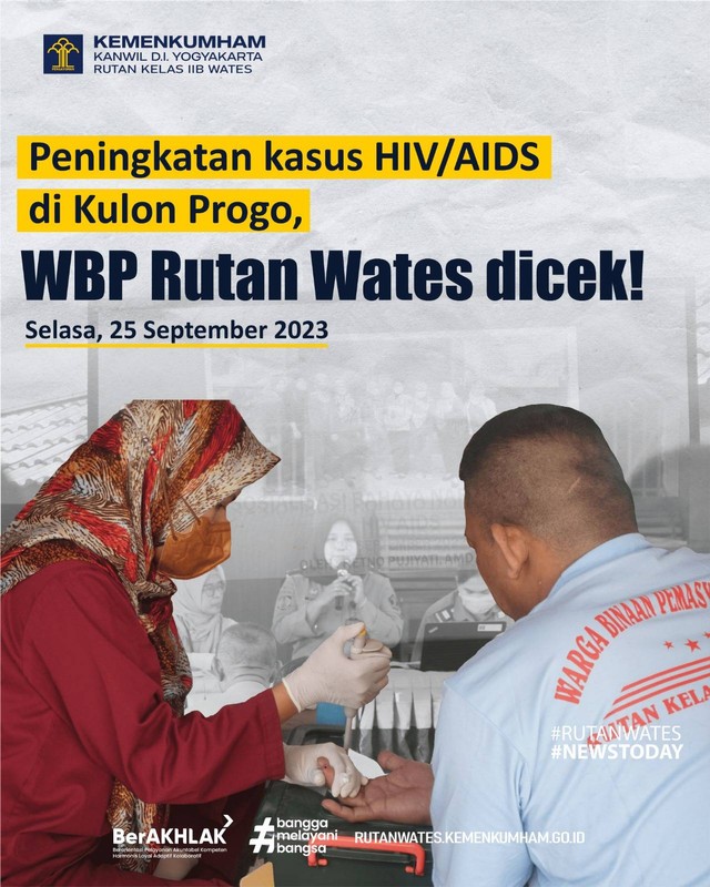 Kasus HIV/AIDS Cenderung Meningkat, WBP Rutan Wates dicek!