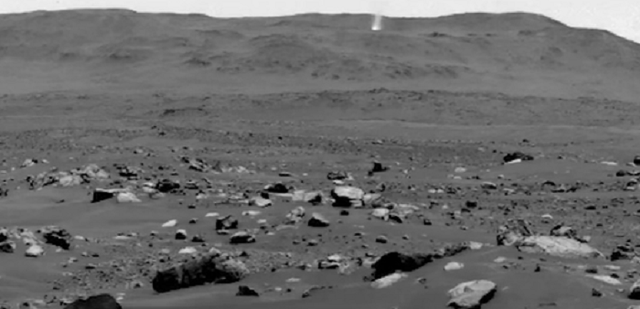 Fenomena "setan debu" di Mars. Foto: NASA/Space/YouTube