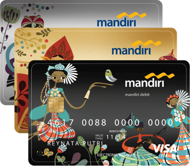 Ilustrasi kartu ATM Bank Mandiri. Foto: Bank Mandiri