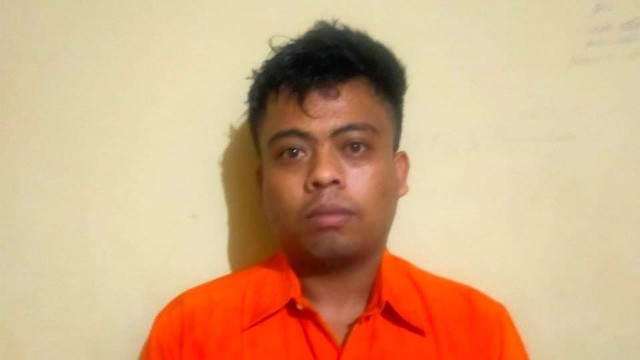 Fahrur Rasyidin tersangka penyebaran video syur mantan pacar. Foto: Polres Mandailing Natal