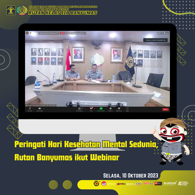 Peringati Hari Kesehatan Mental Sedunia, Rutan Banyumas Ikut Webinar ...