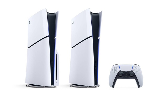 PlayStation 5 model terbaru dengan bodi lebih ramping dibandingkan varian sebelumnya. Foto: Sony
