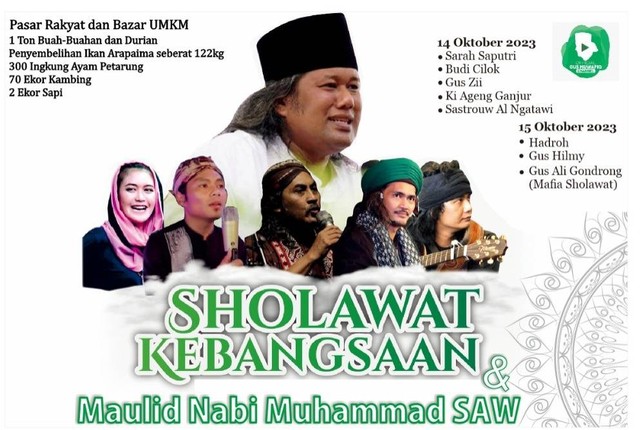 Poster peringatan Maulid Nabi Muhammad SAW di Pondok Pesantren Gus Muwafiq. Foto: Istimewa
