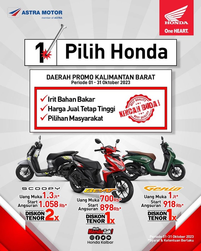 Promo Pilih Honda dari Astra Motor Kabar. Foto: Dok. Astra Motor Kalbar