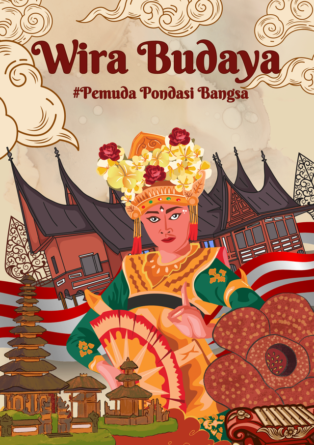 Ilustrasi Indonesia kaya akan warisan budaya. Foto: Dok. Pribadi by Canva