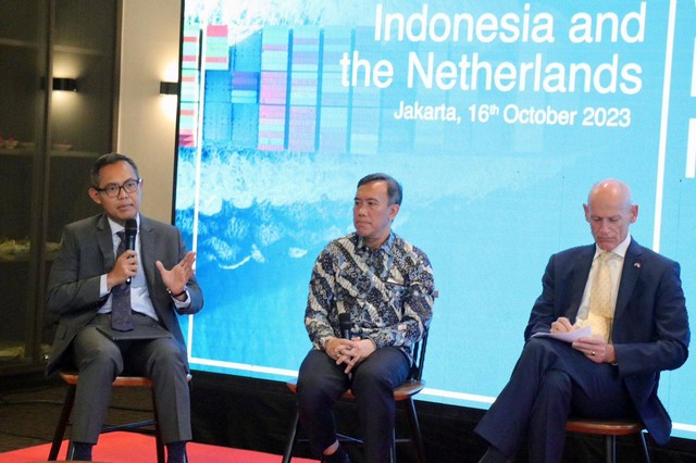 Kementerian Maritim dan Investasi menggelar 5th Bilateral Maritime Forum (BMF) RI-Belanda, Jakarta, Senin (16/10/2023).  Foto: Kemenko Marves
