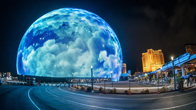 Bangunan Sphere di Las Vegas.  Foto: Paparacy/Shutterstock