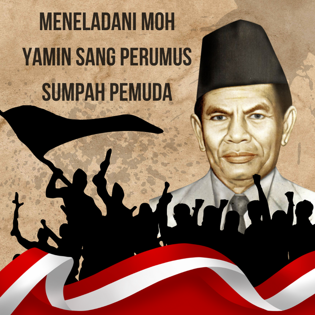 Meneladani Moh Yamin Untuk Pemuda Indonesia. Sumber : canva