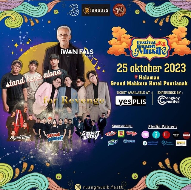 Gelaran Festival Ruang Musik pindah lokasi ke Halaman Hotel Mahkota Pontianak. Foto: Dok. Istimewa