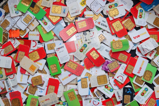 Ilustrasi sim card Thailand. Foto: Shutterstock