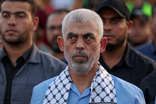 Ketua sayap politik gerakan Hamas Palestina di Jalur Gaza, Yahya Sinwar. Foto: Mahmud Hams/AFP