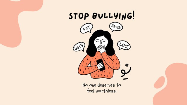 Ilustrasi ajakan menghindari bullying. Foto sumber/www.canva.com