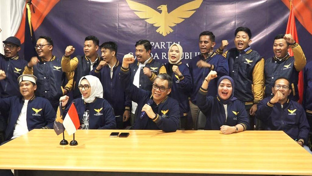 Partai Garda Republik Indonesia (Garuda) mendukung Walkot Solo Gibran Rakabuming Raka jadi Cawapres Prabowo, Sabtu (21/10/2023). Foto: Dok. Istimewa