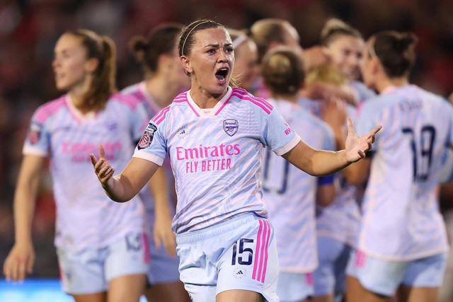 Arsenal vs Bristol City di Liga Inggris Wanita 2023/24. Foto: Instagram/@arsenalwfc